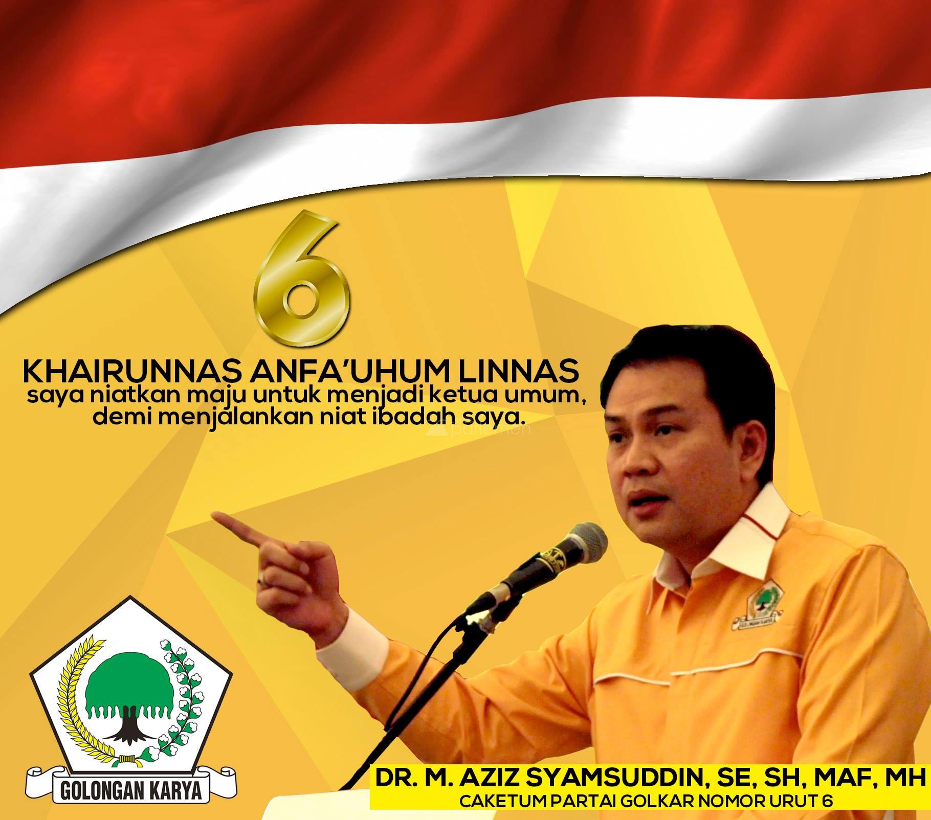  Anggota Komisi III DPR dan Caketum Golkar Aziz Syamsuddin