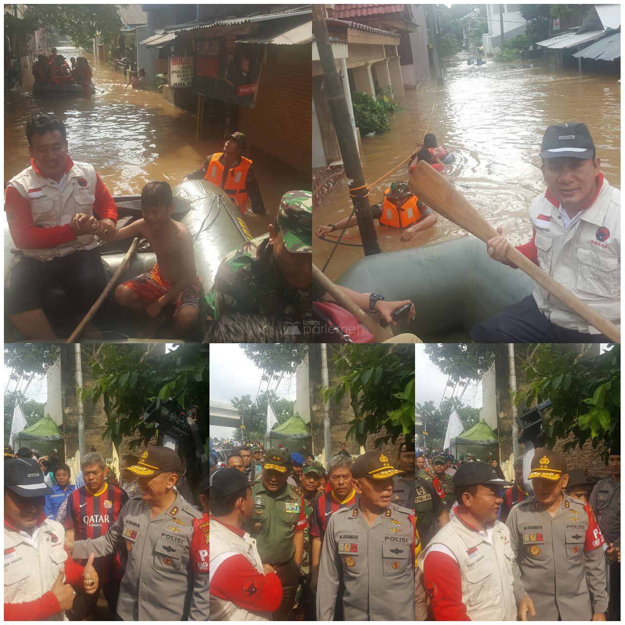  Anggota DPR Ini Ikut Evakuasi Korban Banjir Jakarta 2017