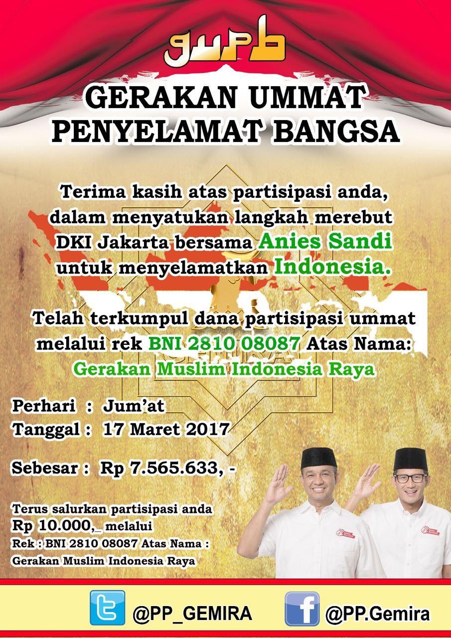  Ayo Dukung Anies-Sandi, Melalui Gerakan Umat Penyelamat Bangsa!