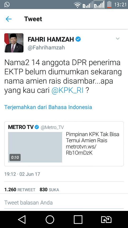  14 Penerima e-KTP Belum Diumumkan, Amien Rais Disambar: Apa Kau Cari KPK?