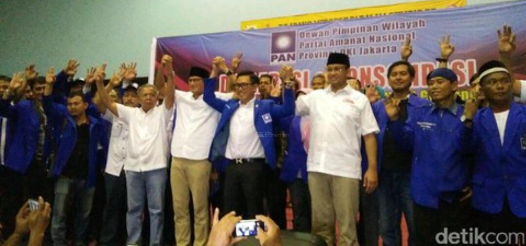  Ini Alasan PAN Baru Deklarasi Dukungan pada Anies-Sandi