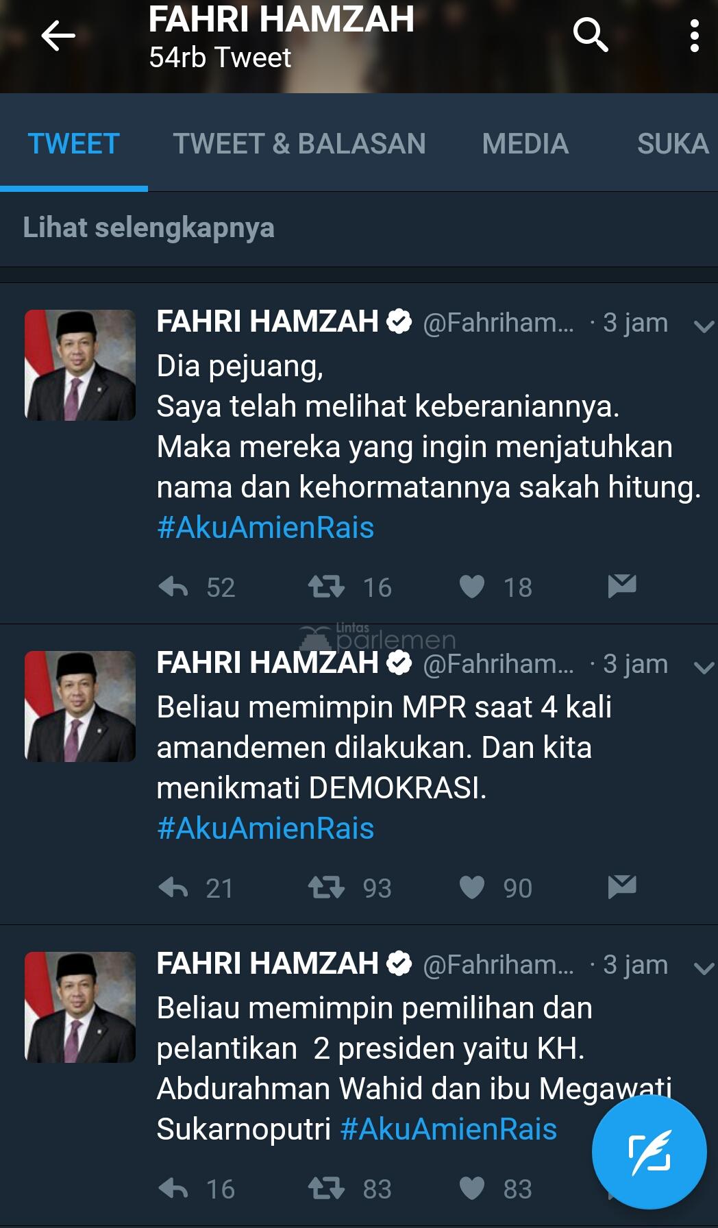  Fahri Hamzah Pasang Badan: Yang Serang Amien Rais, Serang Saya!