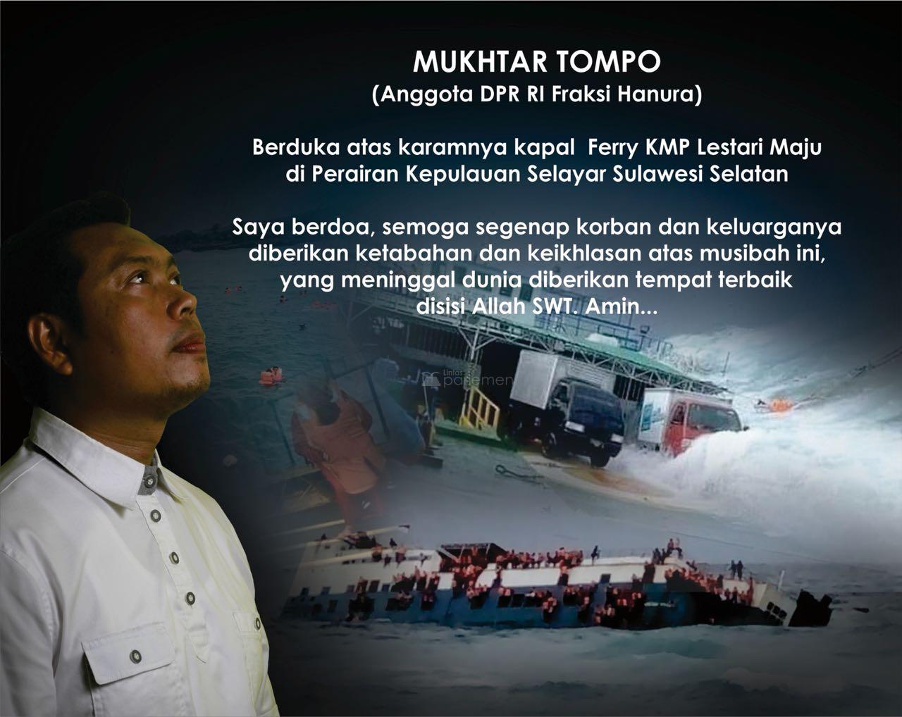  Kapal Feri Tenggelam, Mukhtar Tompo Minta Presiden Bangun Jembatan Bira-Selayar