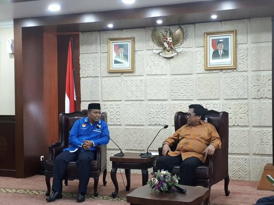  Oesman Sapta Tertemui Pengurus DPP KNPI, Bahas Apa?